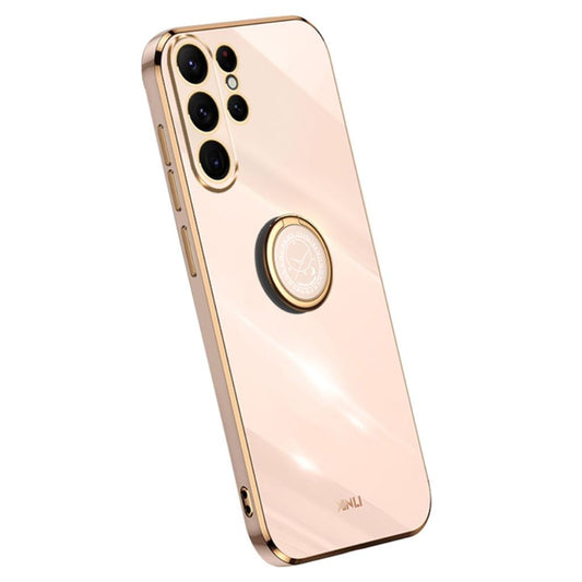 Samsung Galaxy S24 Ultra Case witn Ring holder - Rose Gold