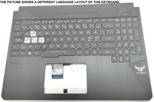 Asus FX505DT-1A Keyboard (UK-ENGLISH) Module/AS (WITH MYLAR) (2F SUNREX BLACK/RG