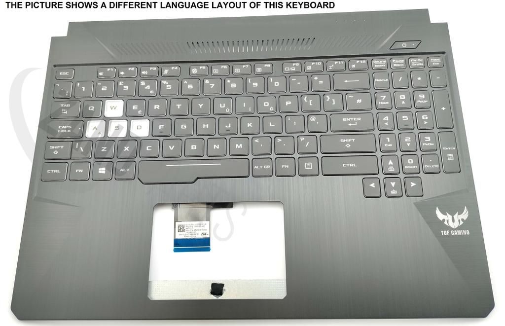 Asus FX505DV-1A Keyboard (PORTUGUESE) (WITH MYLAR) (3F BLACK/RGB/PEGA)