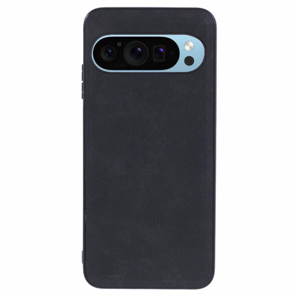 Google Pixel 10 Pro XL retro PU-läderfodral – svart