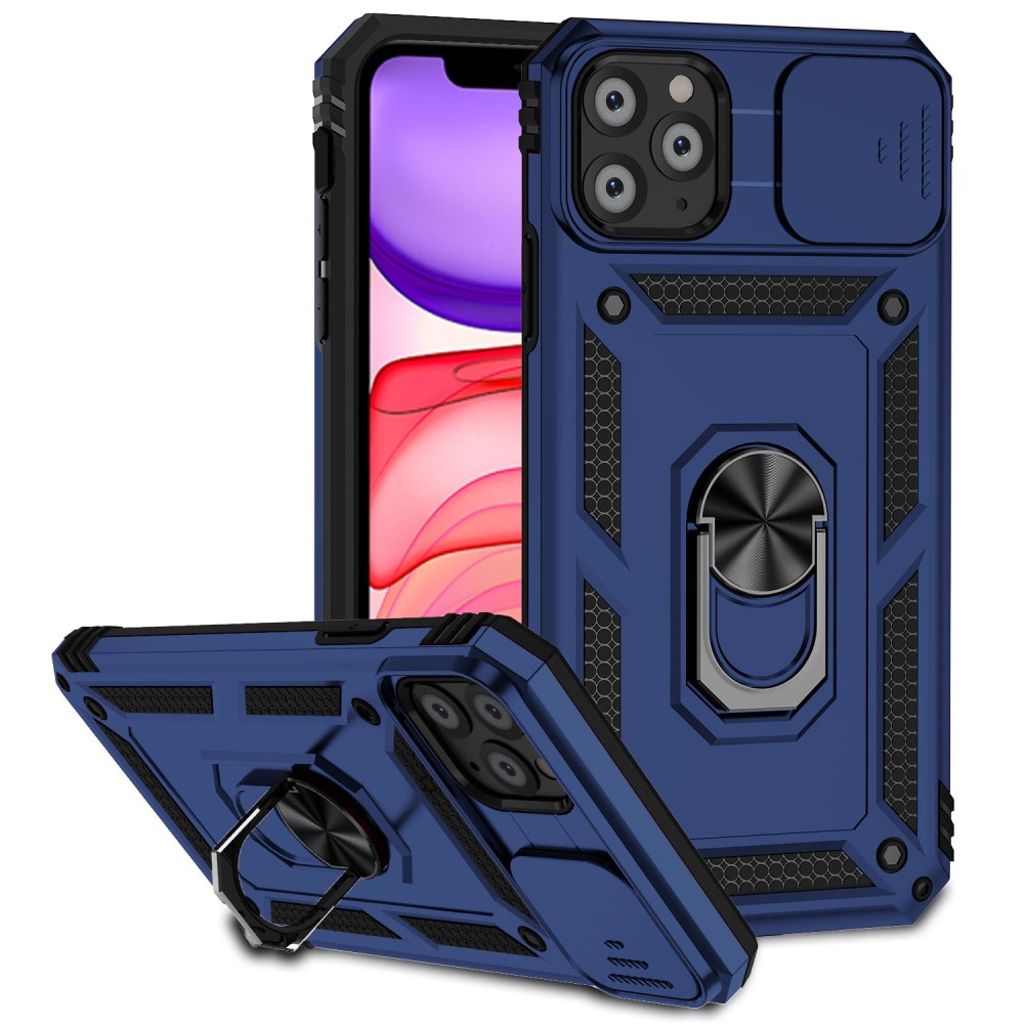 IPhone 11 Pro skal with Ring holder – blå