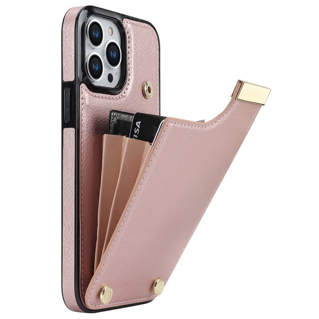 IPhone 13 Pro Max skal with card holder – roséguld