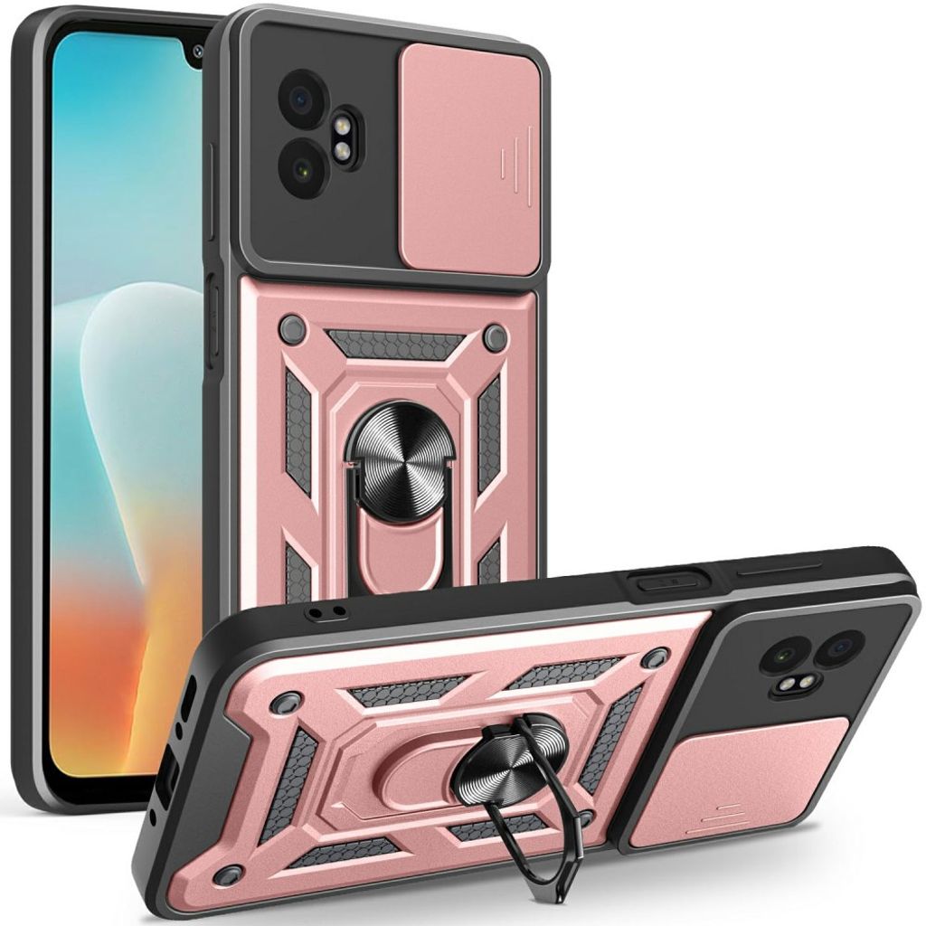 Samsung Galaxy XCover 7 Pro Case with ring holder - Rose gold