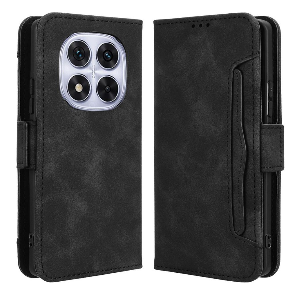 Xiaomi Redmi Note 14 Pro / Pro+ 5G plånboksfodral with extra card holder – svart
