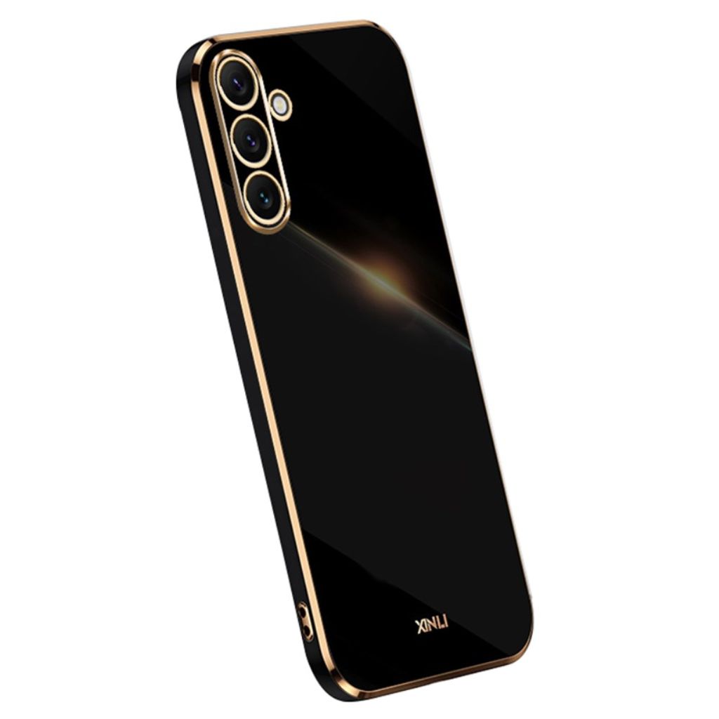 XINLI Samsung Galaxy A16 skal with guld frame – svart