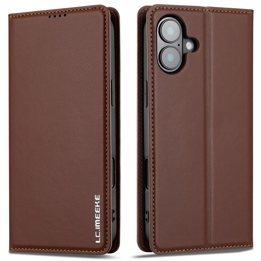 LC.IMEEKE iPhone 17 Wallet Fodral - Brown