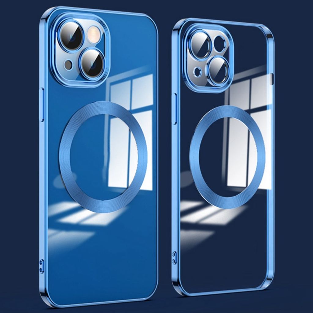 IPhone 14 MagSafe skal with Lens Protector – Navy blå