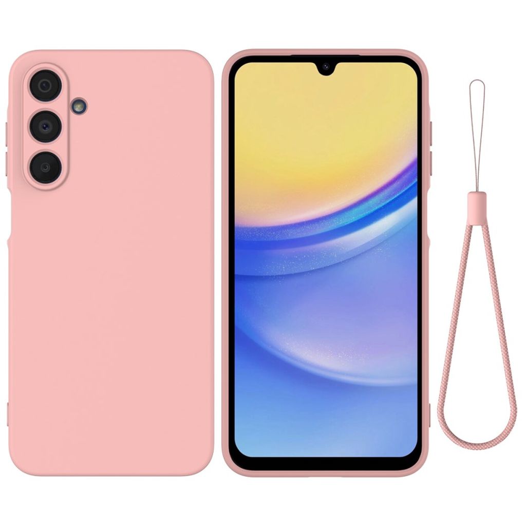 Samsung Galaxy A16 Silicone Case with Hand strap - Pink