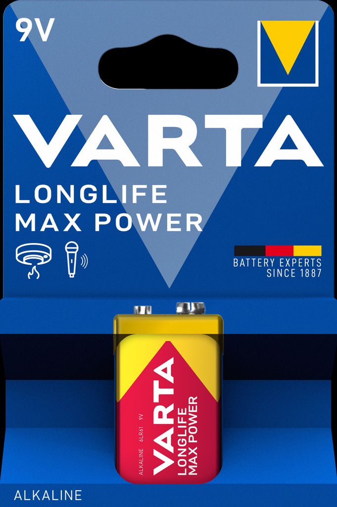 VARTA Longlife Max Power 9V battery
