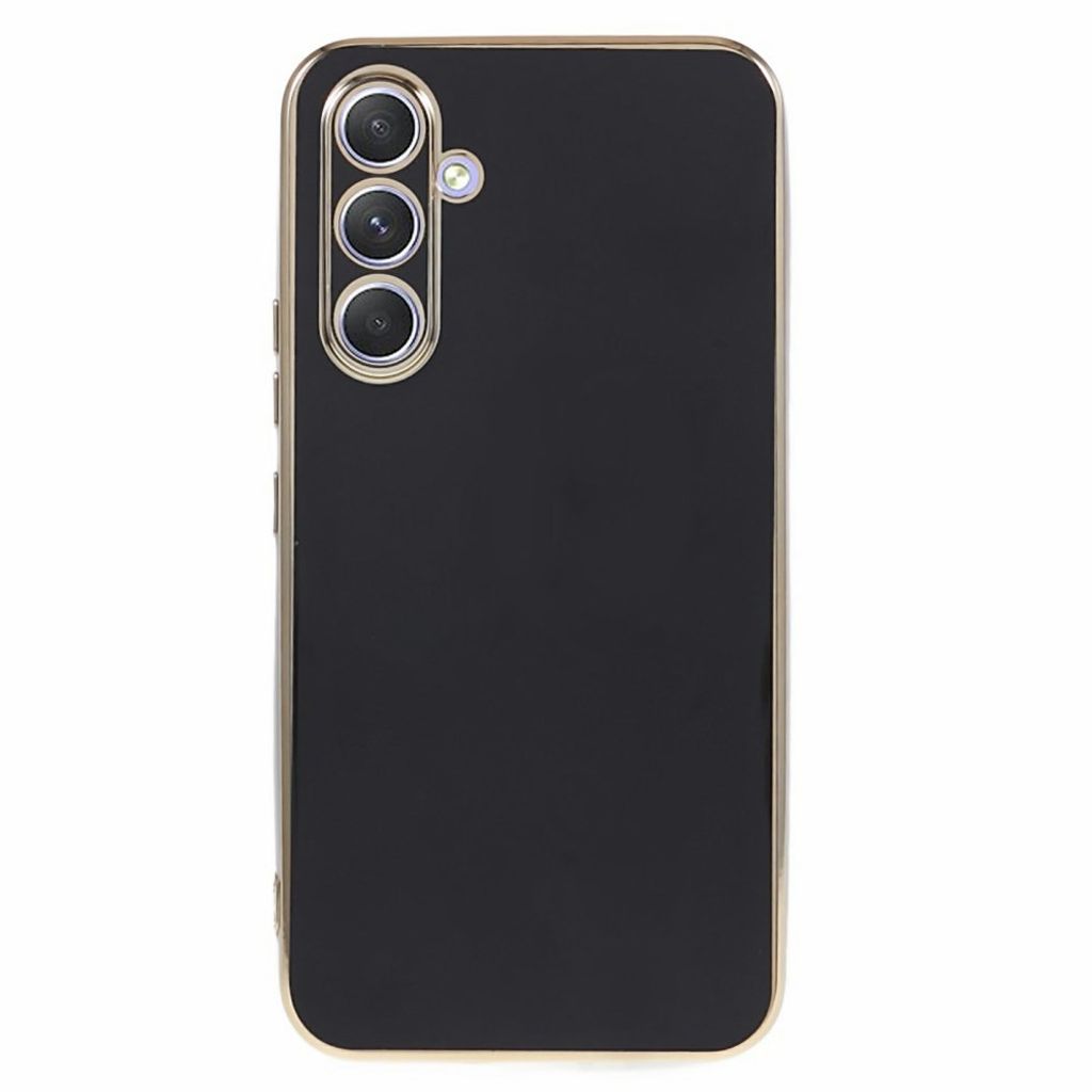 Samsung Galaxy S25 Plus skal with guld Details – svart