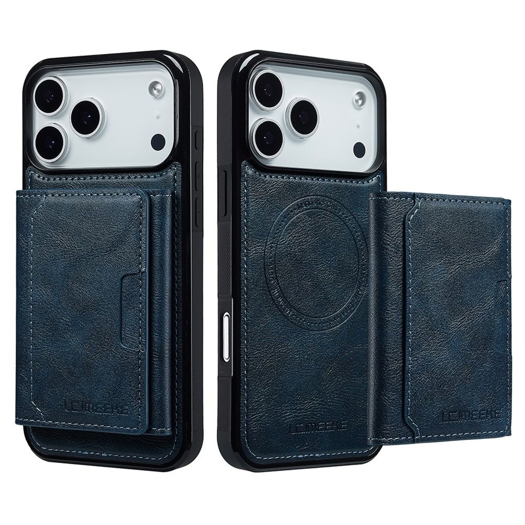 LC.IMEEKE iPhone 17 Pro MagSafe skal with wallet – blå