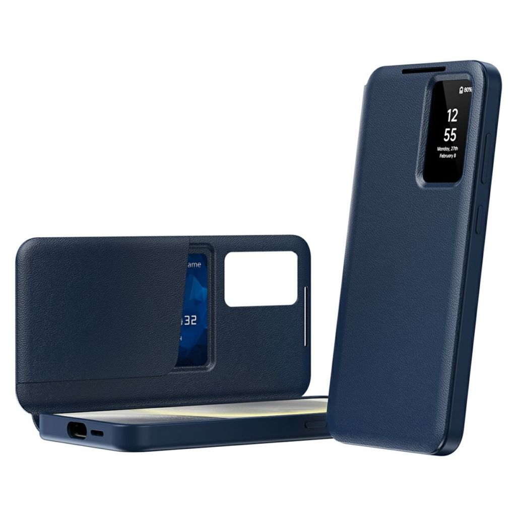 Samsung Galaxy S26 Ultra Cover Card Holder Smart View Window - Blue