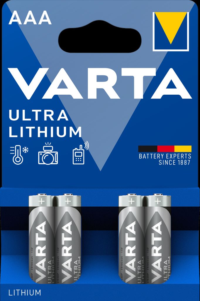 VARTA Ultra Lithium AAA battery, 4-pack