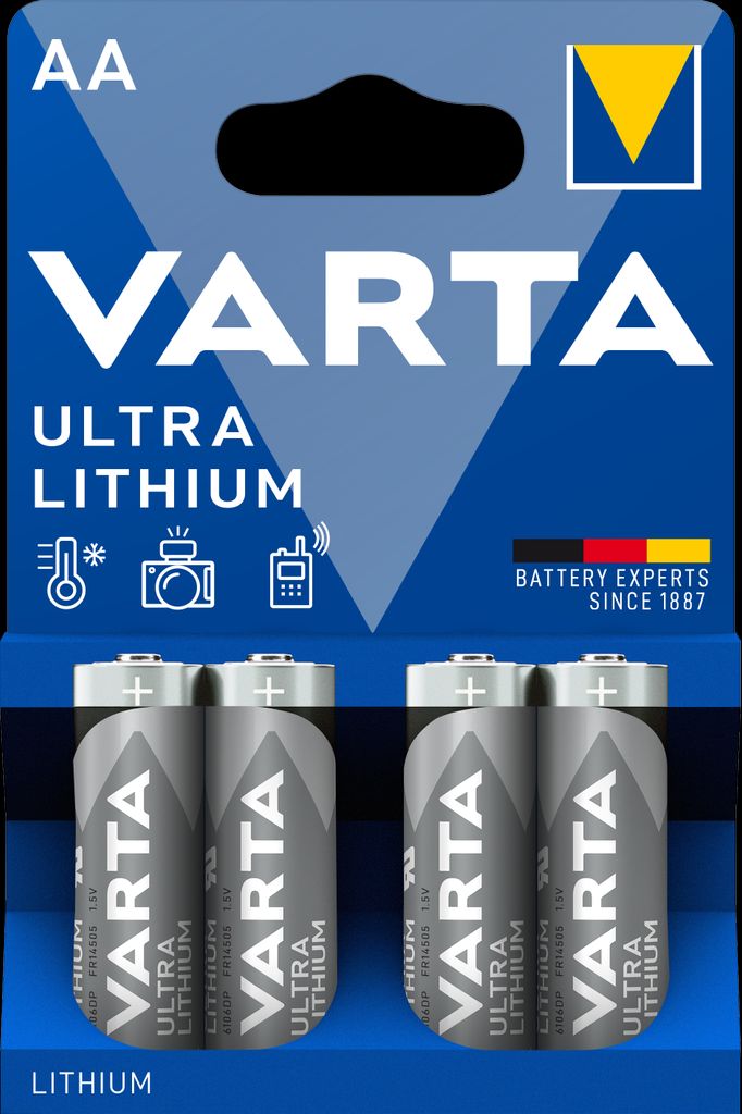 VARTA Ultra Lithium AA battery, 4-pack