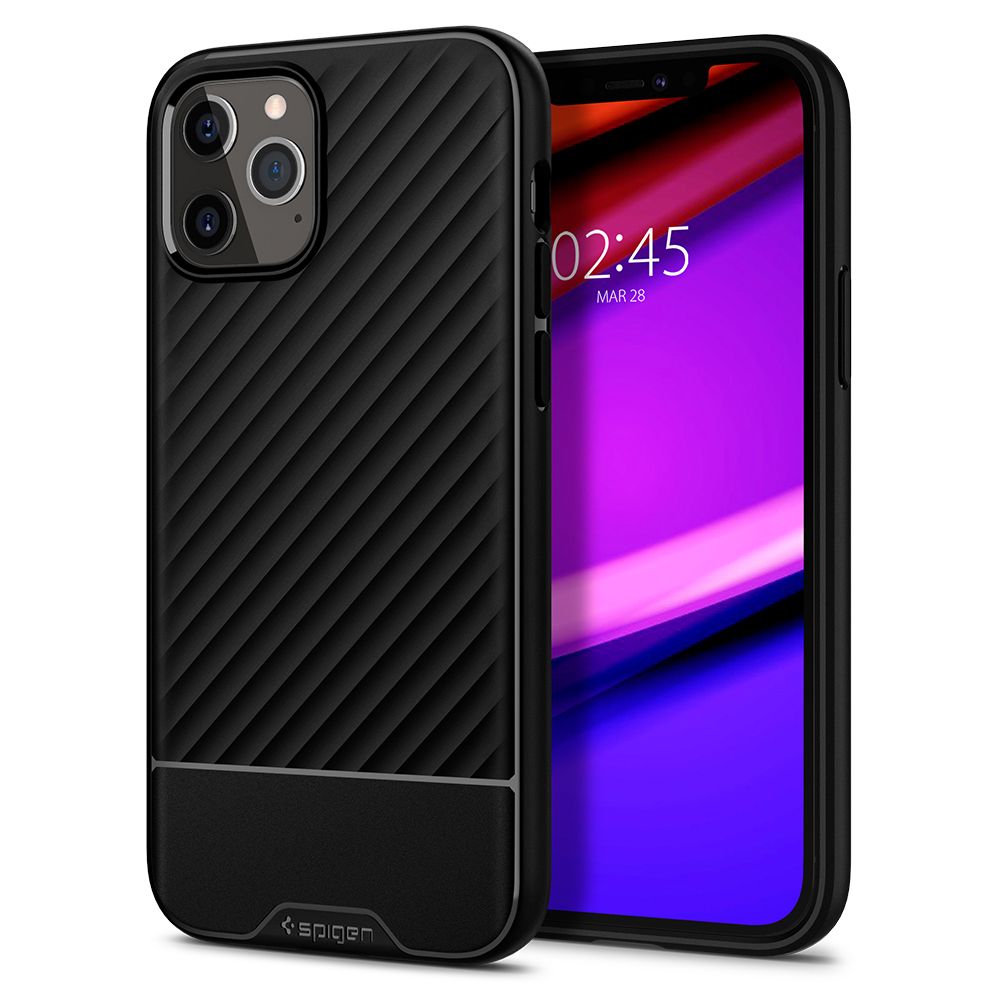 Spigen Core Armor skal till iPhone 12/12 Pro – svart