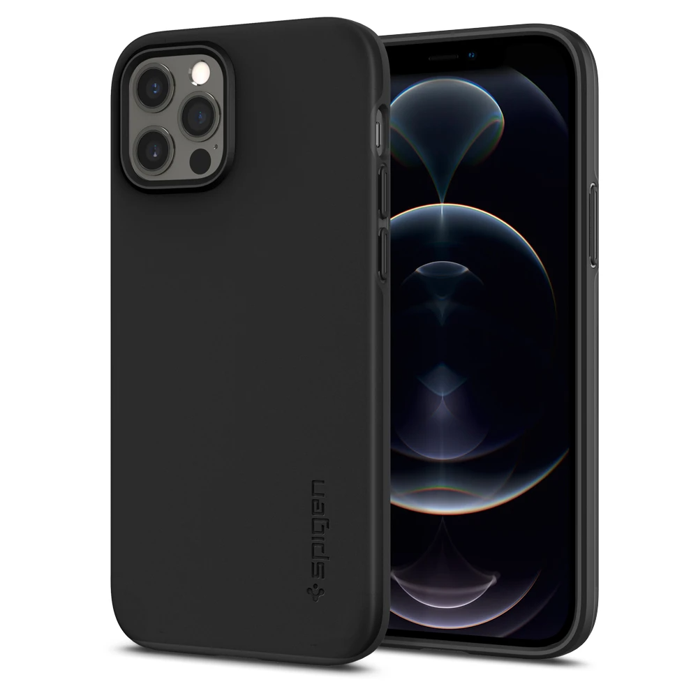 Spigen Thin Fit skal till iPhone 12/12 Pro – svart
