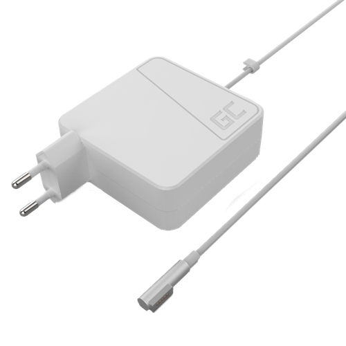 Green Cell MacBook Charger 60W, Magsafe L-connector – vit