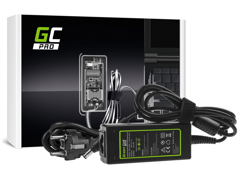 Grön Cell PRO Charger / AC Adapter 19V, 2.1A, 40W till Samsung