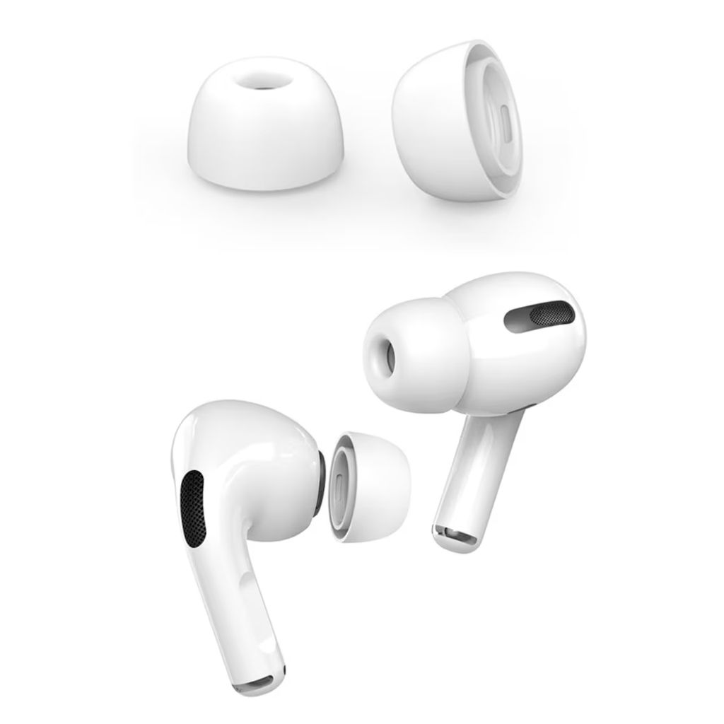 Silicone Earbuds for Apple AirPods Pro 2pcs Small & 2pcs Large - White