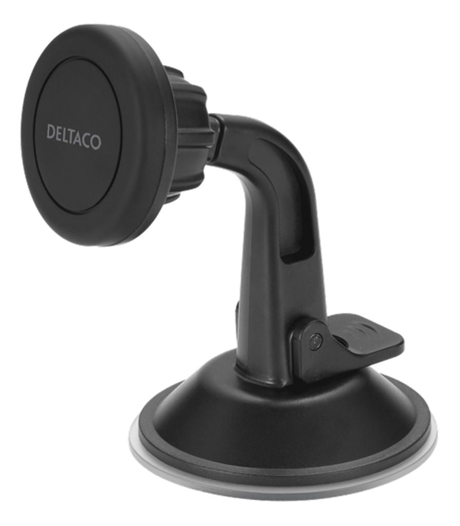 DELTACO Magnetic Car Holder, suction mount, for mobile phone - Black
