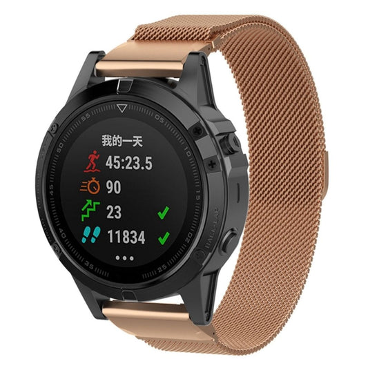 Garmin Fenix 7S Milanese Watch Band - Rose Gold