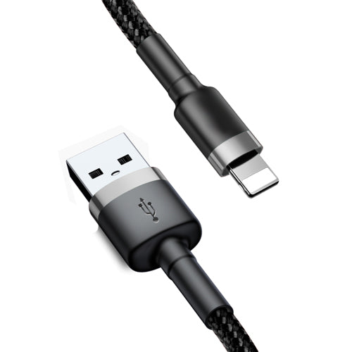 Baseus Kevlar USB-kabel med Lightning 2A, 1 m - grå/svart