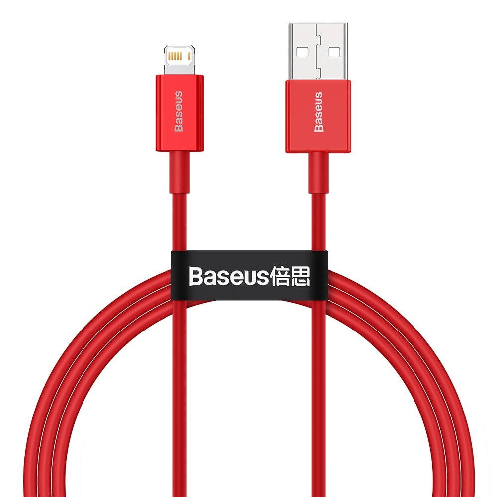 Baseus Fast charging cable USB-A to Lightning, 2.4A, 1m - Red