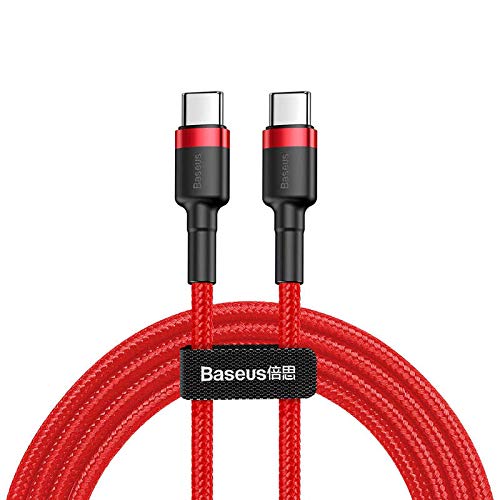 Baseus Cafule QC 3.0, USB-C PD, 3A USB-C to USB-C kabel 2m - röd
