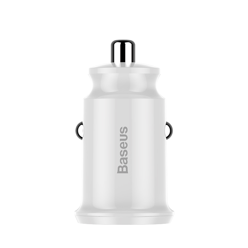 Baseus Grain Car laddare（Dual USB 5V 3.1A ) vit