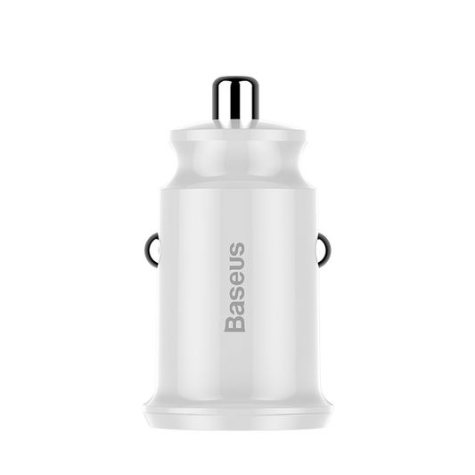Baseus Grain Car laddare（Dual USB 5V 3.1A ) vit