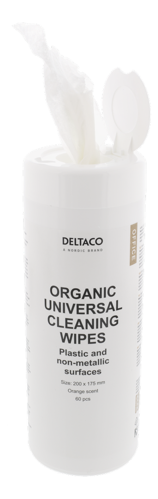 Deltaco Office Organic Cleaning Cloths - White