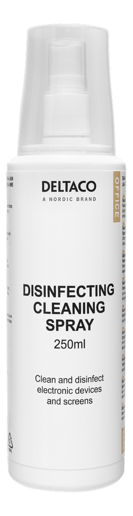 Deltaco OFFICE Antibacterial Cleaning Spray for Screen, 250ml