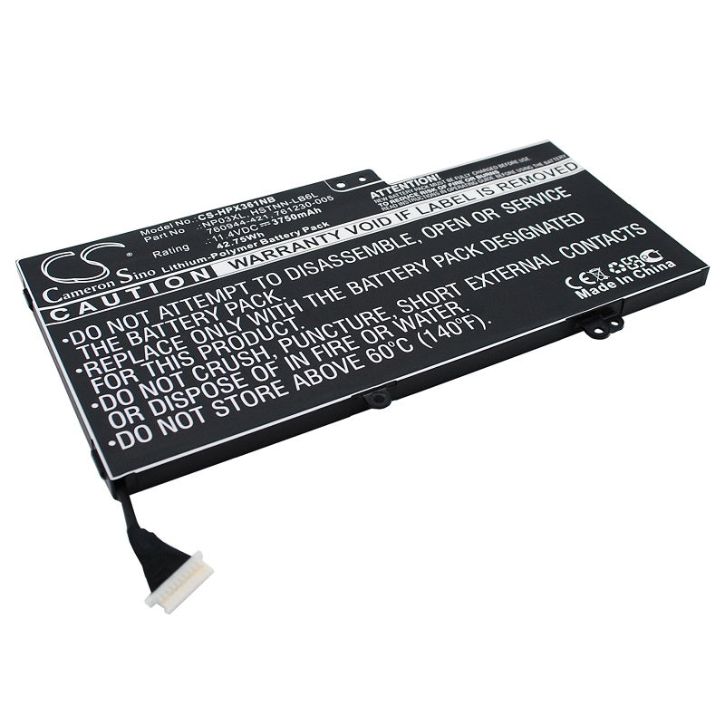 Battery for Laptop Battery 760944-421 et. al for HP, 11.4V, 3750mAh