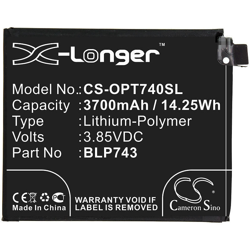 Batteri till OnePlus 7T, 3700mAh, 3.85V