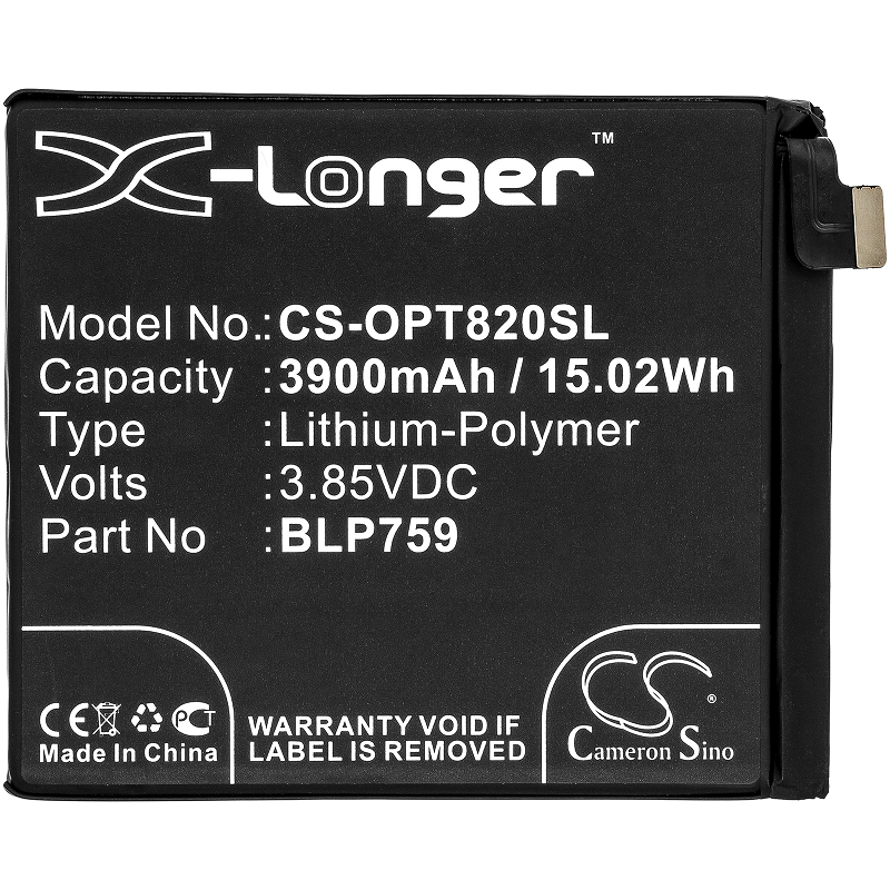 Batteri till batteri till OnePlus 8 Pro, 3900mAh, 3.85V
