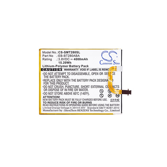 Batteri for Batteri EB-BT280ABA   Samsung, 3.8V, 4000mAh