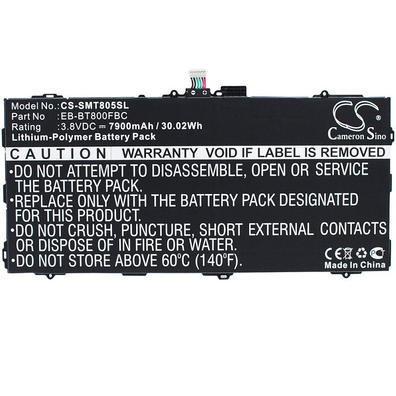 Batteri EB-BT800FBE for Samsung Galaxy Tab S 10.5, 3.8V, 7900mAh