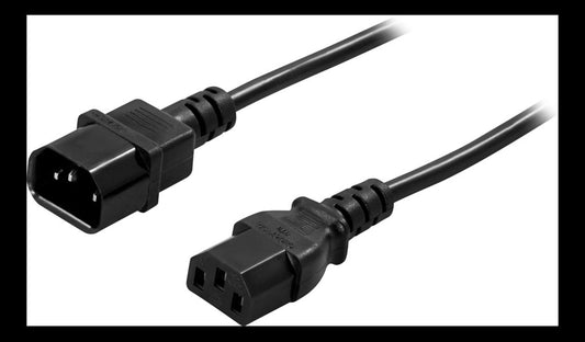 Extension cable PC & display 0.5m - black