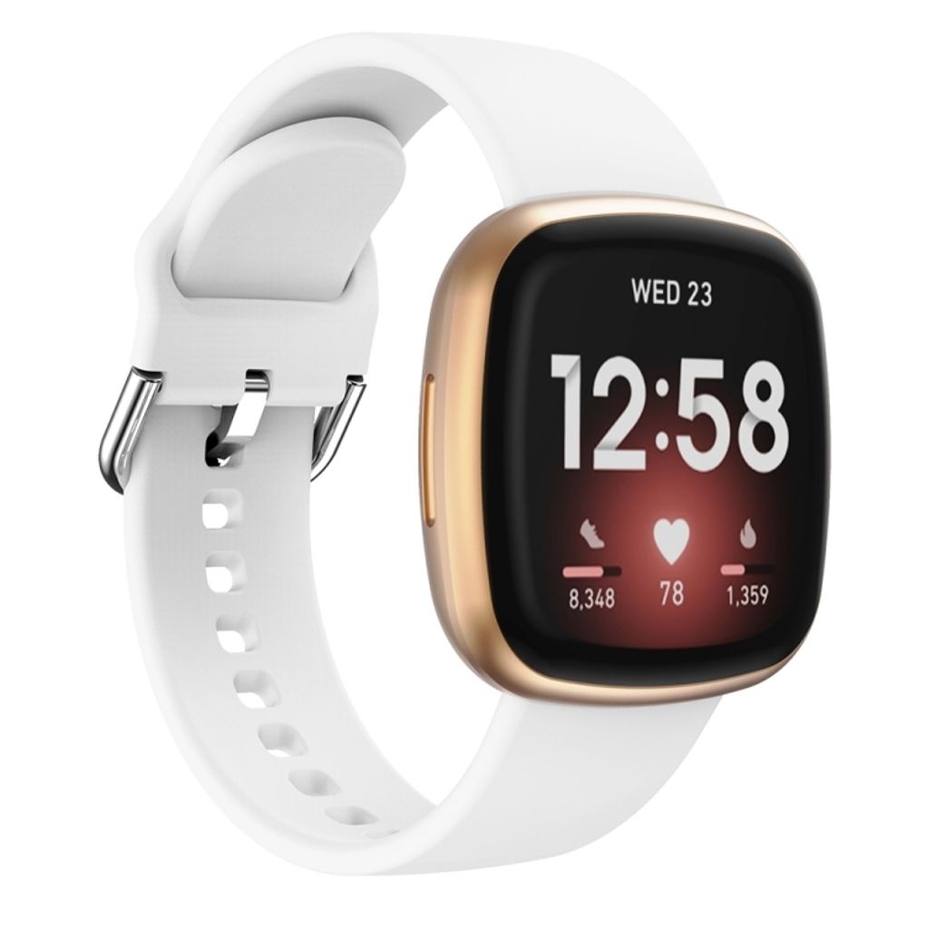Fitbit Versa 3 Silicone watch strap - White