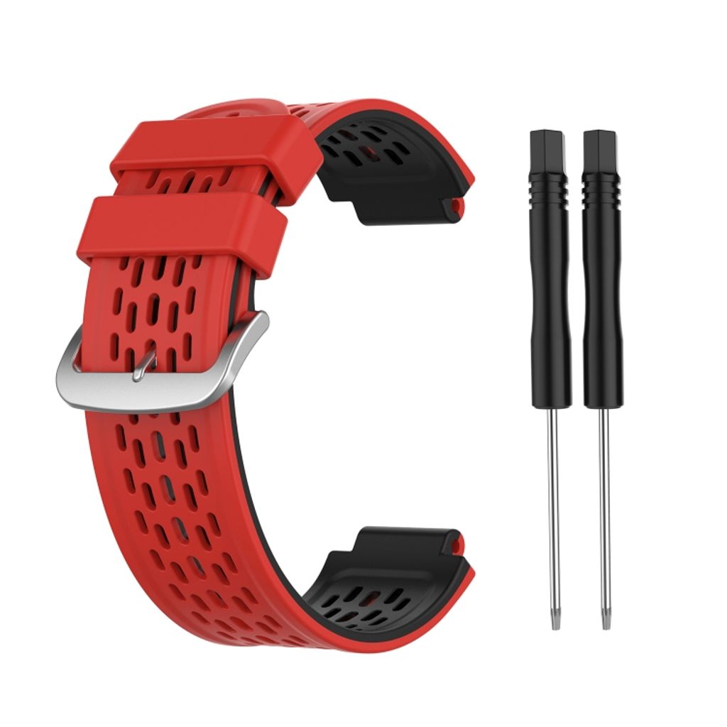 Garmin Approach S2 / S4 Two-color Silicone Watch Band - Red / Black