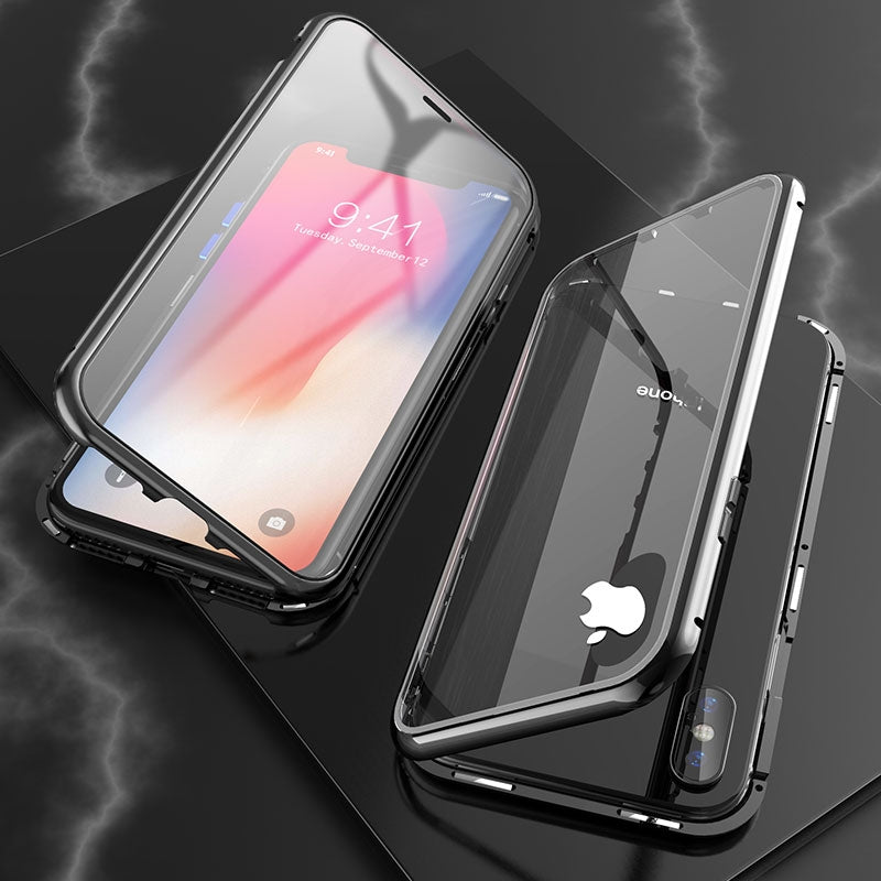Skal in härdat glas iPhone XS Max – svart