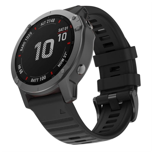 Garmin Fenix 7/7 Pro/Quatix 7/7Pro Silicone Watch Band - Black