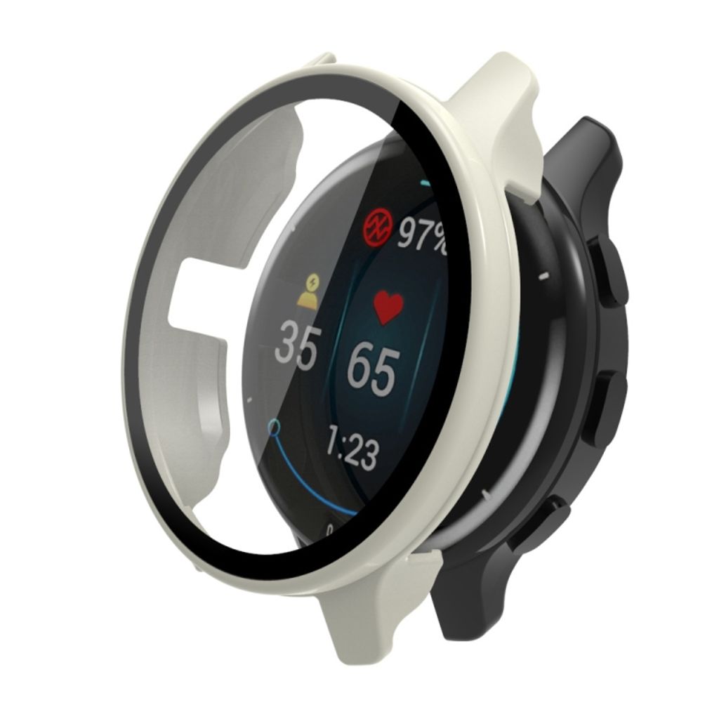 Garmin Venu 2S Skal med Skärmskydd i PC/tempered glass - Vit