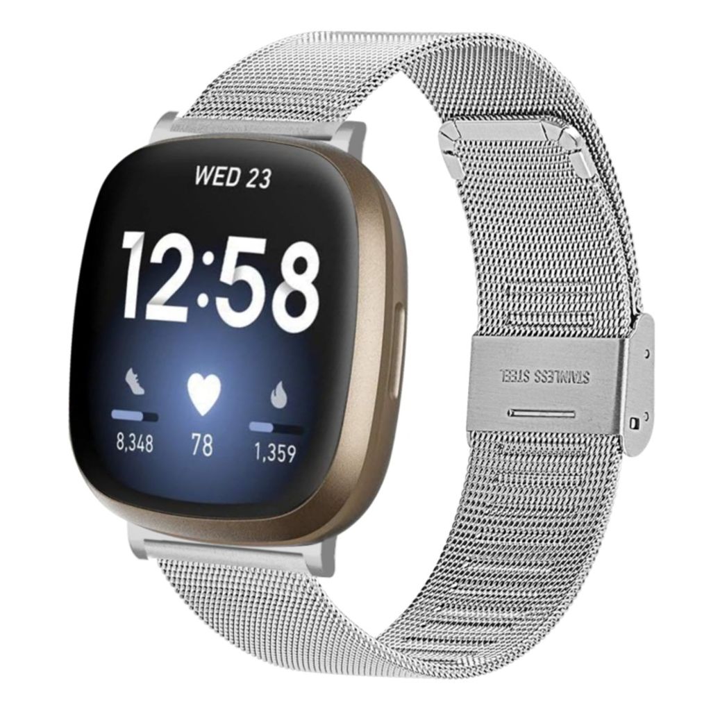 Fashionable Fitbit Versa 4 etc. band - Silver