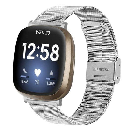 Fashionable Fitbit Versa 4 etc. band - Silver