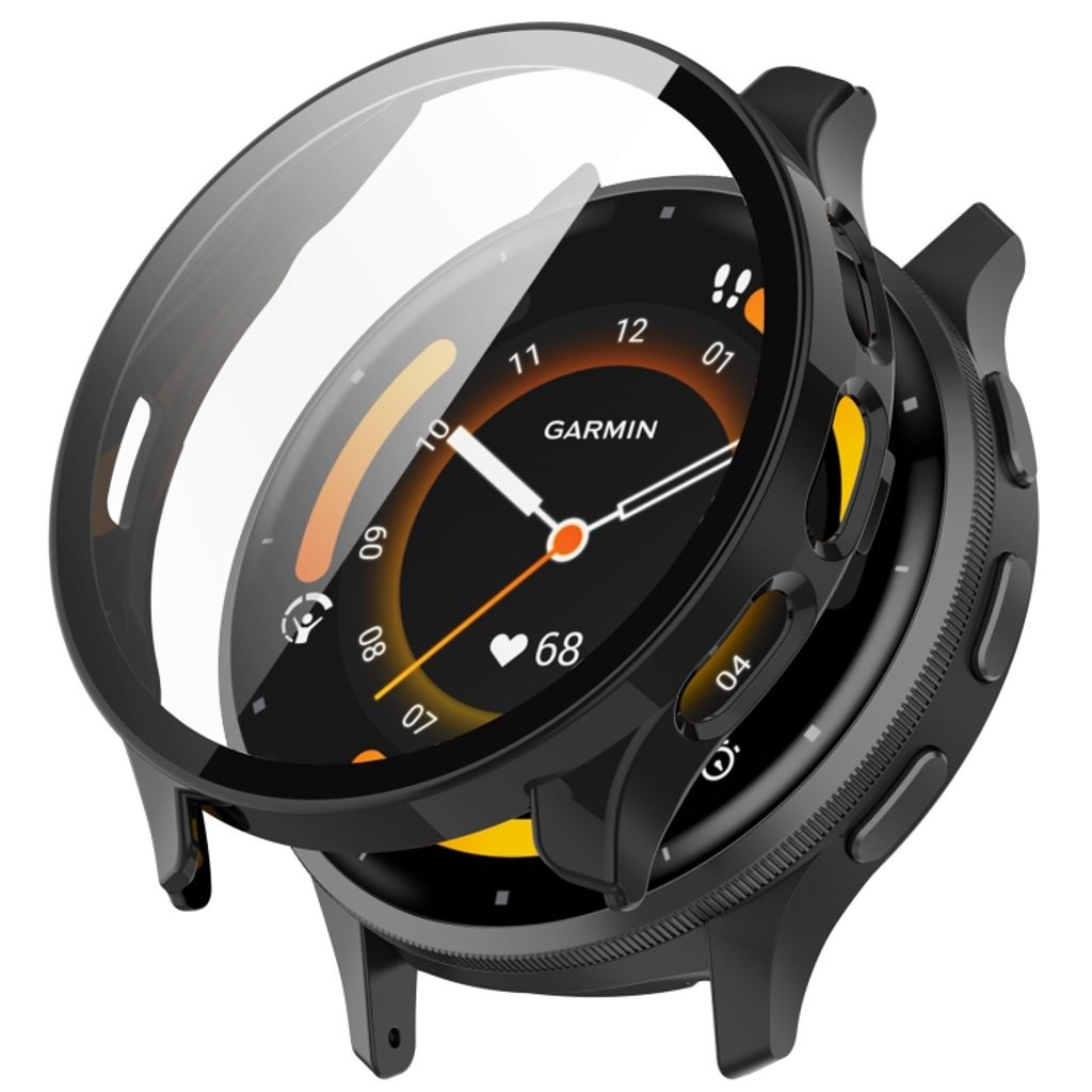 Garmin Venu 3S  Skal med Skärmskydd i PC/tempered glass - Svart
