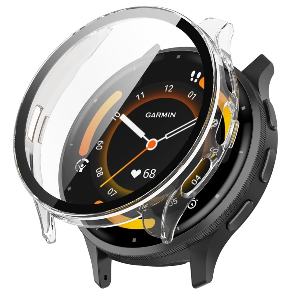 Garmin Venu 3S  Skal med Skärmskydd i PC/tempered glass - Transparent