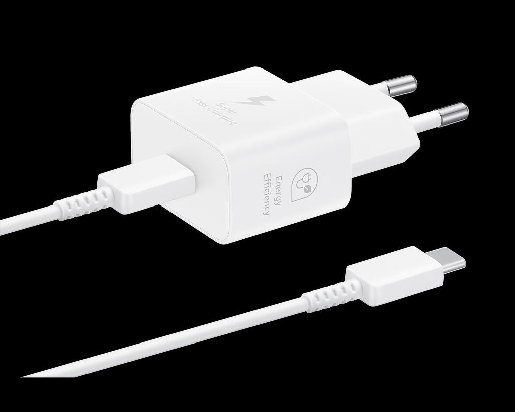 Samsung Quick charger, USB-C, 25W, with data cable – vit