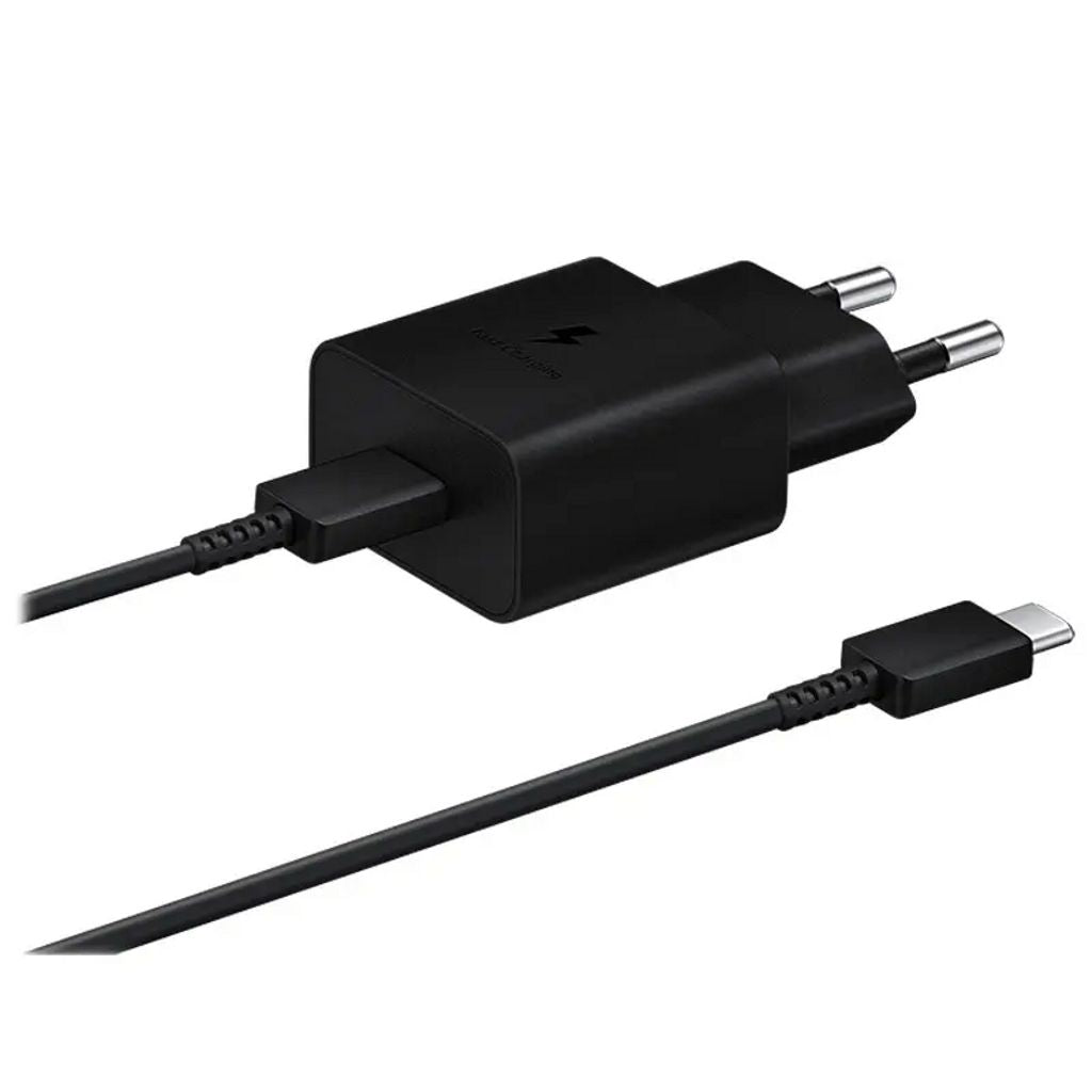 SAMSUNG SUPER-FAST USB-C PD 3A, 25W Wall Charger – svart
