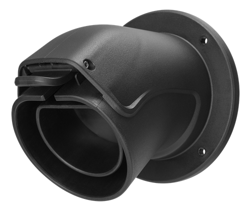 Wall bracket för Type2 charging connector angled